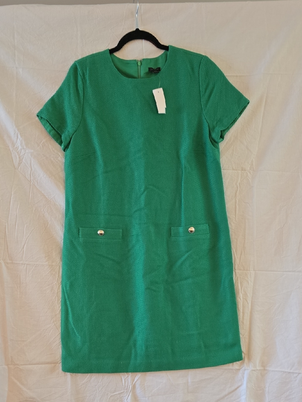 NWT Ann Taylor Professional Green Short-Sleeve Shift Dress